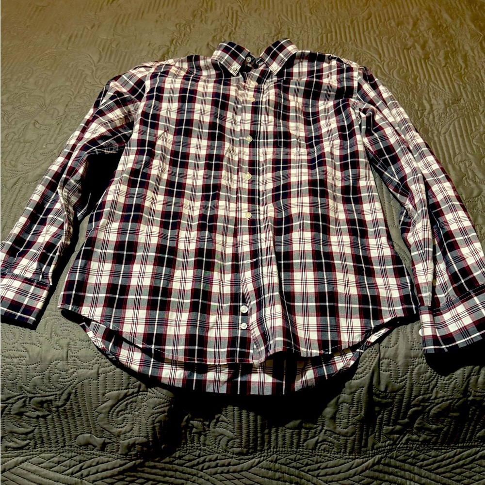 Plaid dress shirt sz M